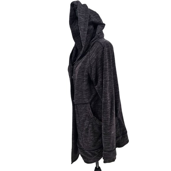 Lululemon Find Your Centre Wrap Jacket 6 Heathered Gray Hooded Yoga Athleisure - Picture 10 of 13